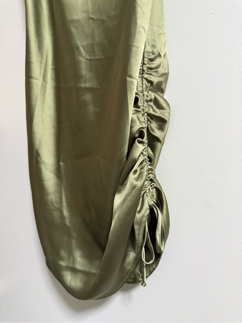 Forever 21 Olive Satin Cowl Slip Dress - Picture 3 of 7
